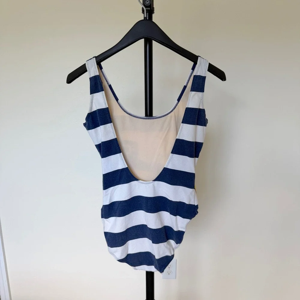Vintage 1994‎ Looney Tunes Tweety Bird One Piece Swimsuit Navy White 9/10